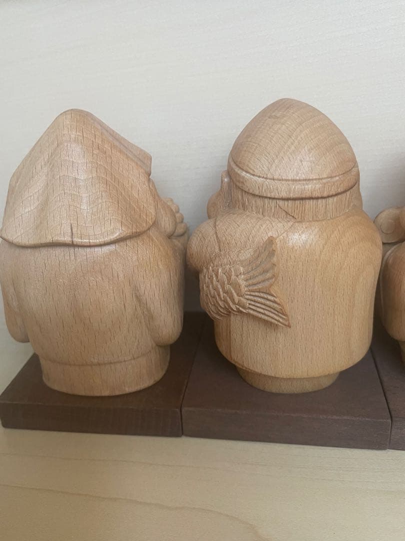 木彫り 七福神セット (小) 7柱セット 縁起物 置物