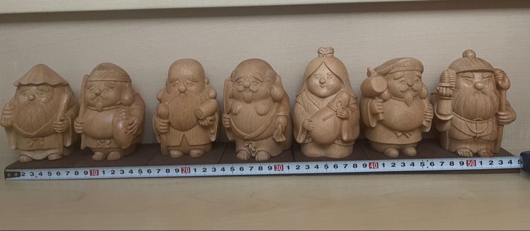 木彫り 七福神セット (小) 7柱セット 縁起物 置物