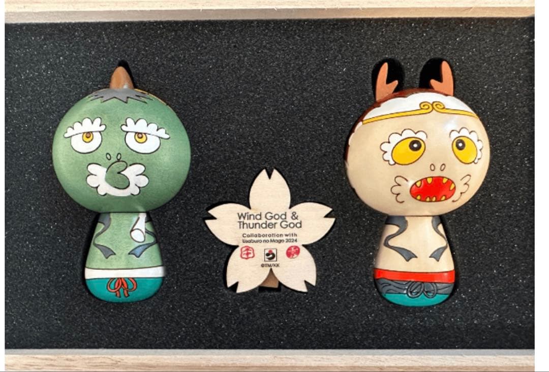 村上隆 風神雷神こけし 卯三郎の孫コラボ　京都限定　完全未開封　送料込み
