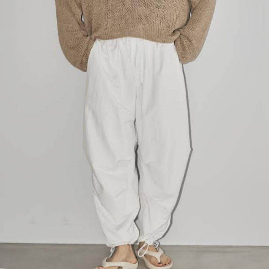 todayful 　トゥデイフル　ボーイフレンドナイロンパンツ38　ホワイト