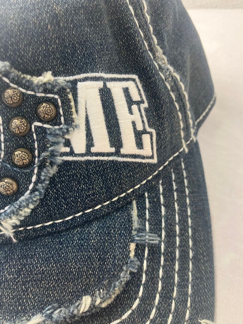 SUPREME TRUE RELIGION デニムキャップ ダメージ加工