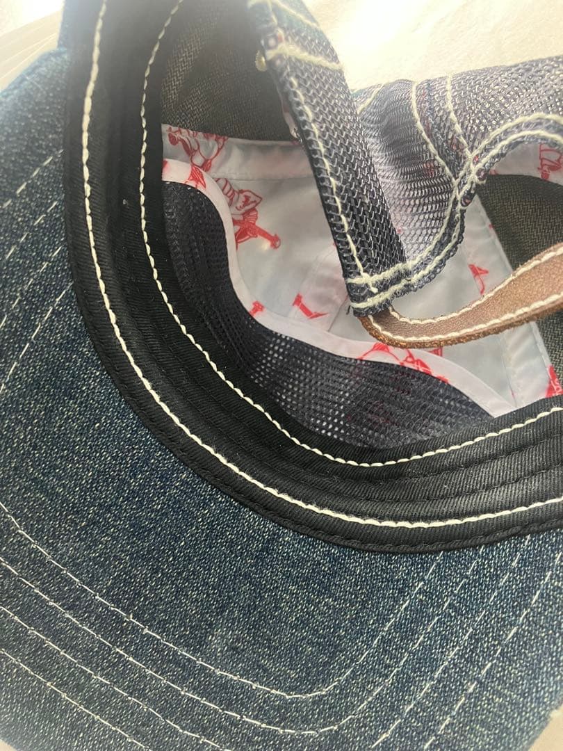 SUPREME TRUE RELIGION デニムキャップ ダメージ加工