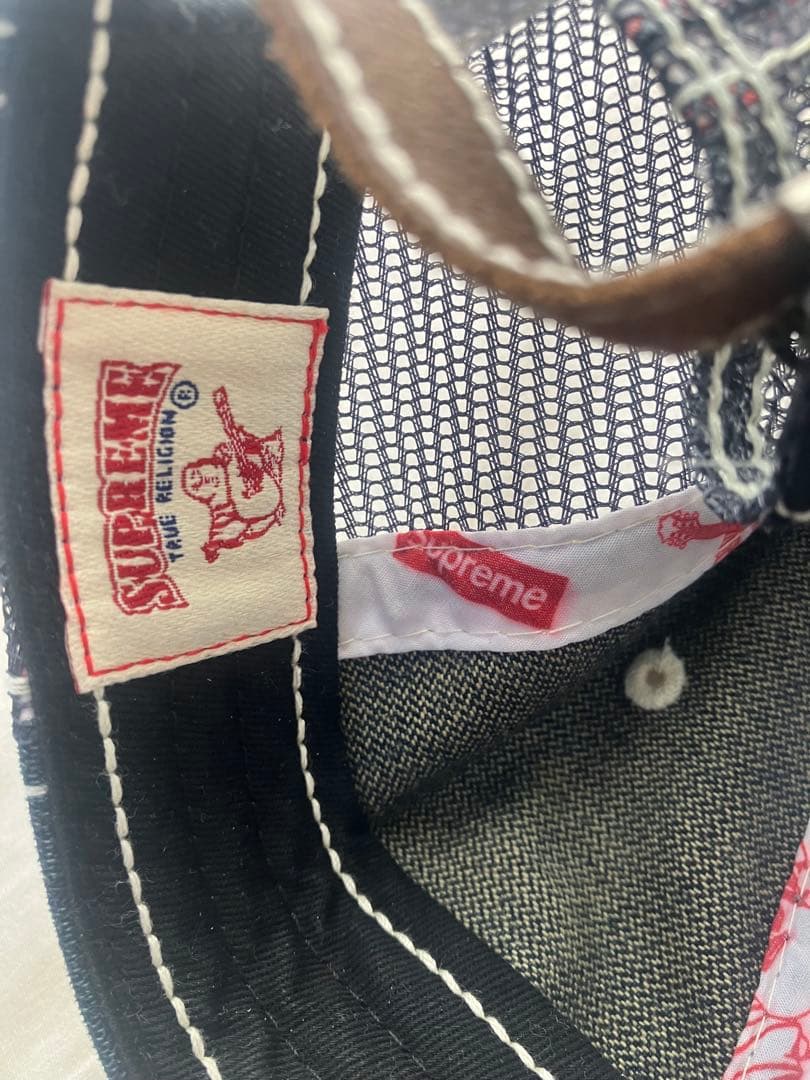 SUPREME TRUE RELIGION デニムキャップ ダメージ加工
