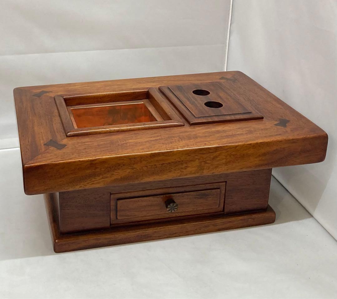 B8s 木製ミニチュア長火鉢　関西型　民芸　縮小　木工芸