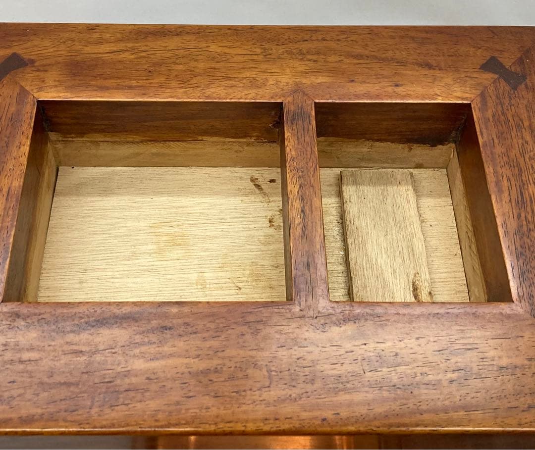 B8s 木製ミニチュア長火鉢　関西型　民芸　縮小　木工芸