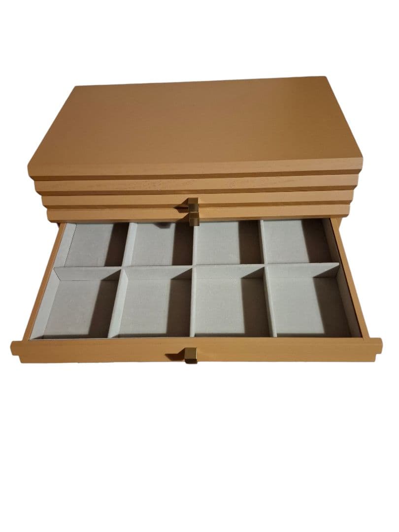 ジュエリーボックス 木製 キャメル 大容量 収納ケース 宝石箱