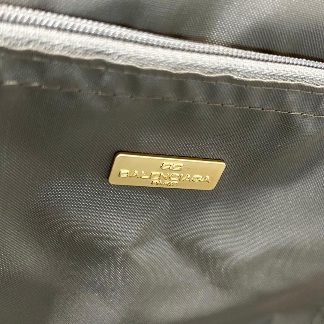 美品 バレンシアガ ナイロン クロコダイル型押しレザー ガーメントバッグ