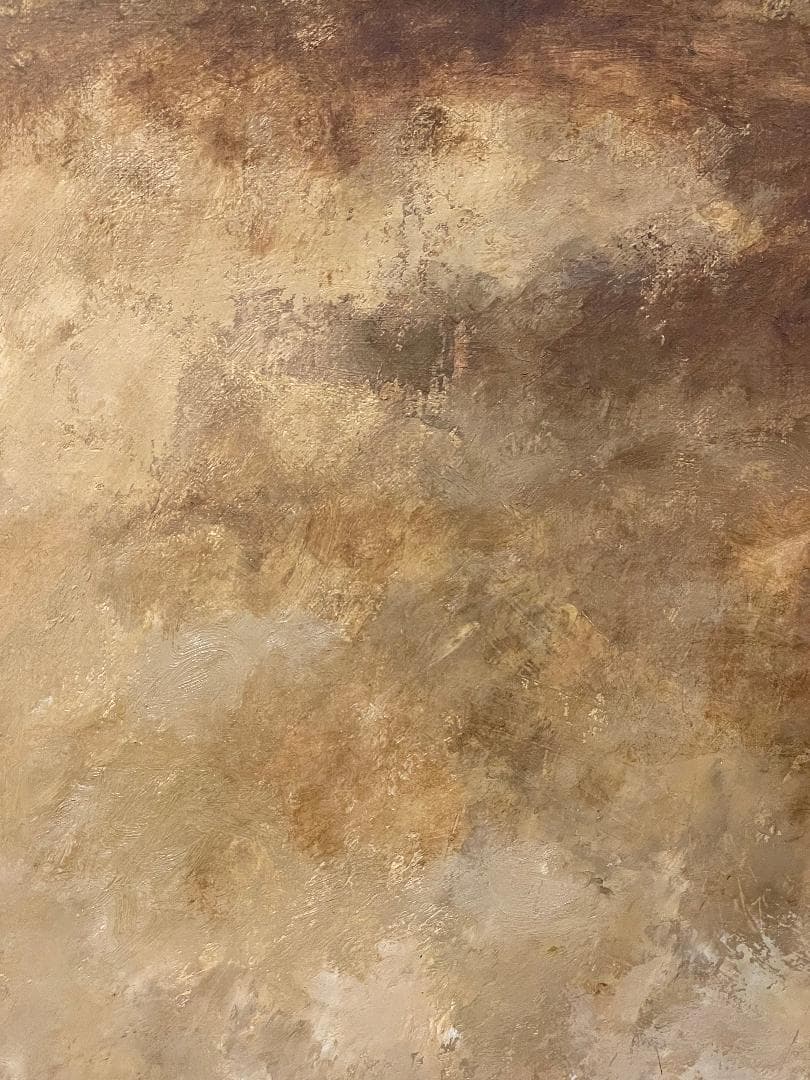 【模写】千本裕三「教会の見える丘」風景画　油彩画　額装　サイン有り　F15号