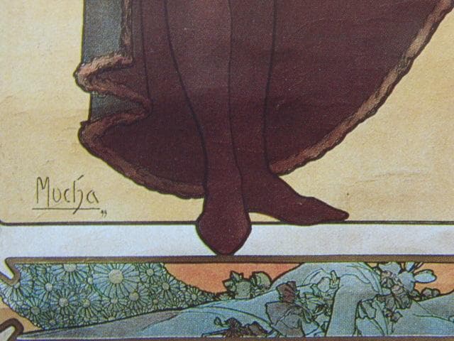 アルフォンス・ミュシャ、【男装のサラ・ベルナール　ハムレット】