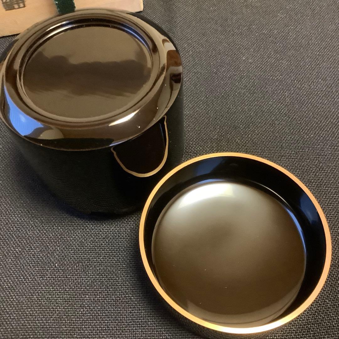 【茶道具】棗　雪吹　竹内幸斎　山中塗　伝統工芸