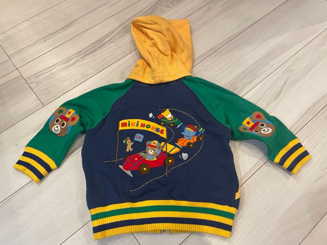 ミキハウス 90cm フード付きパーカー