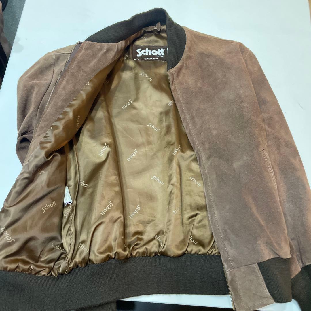 ショットSchott スエード ブルゾン レザージャケット MA1
