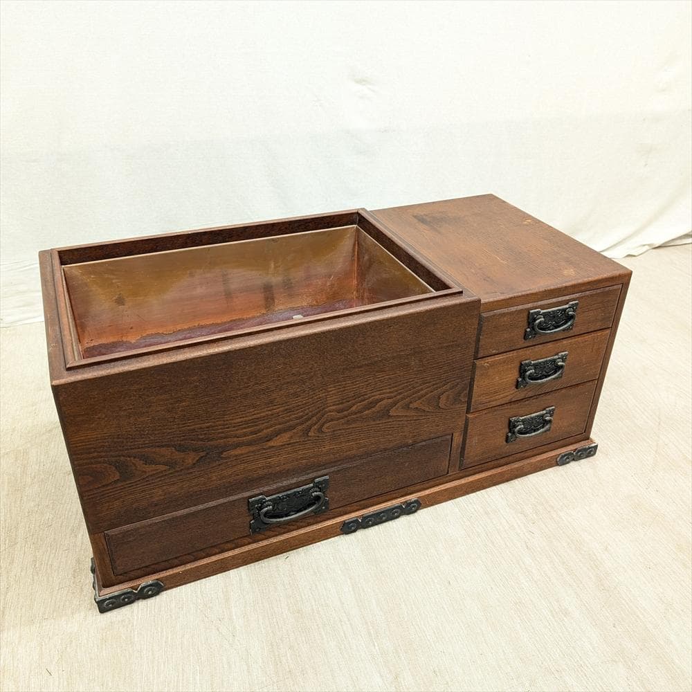 江戸火鉢　関東火鉢　長火鉢　囲炉裏　角火鉢　五徳　火箸　引出し　手あぶり　茶道具