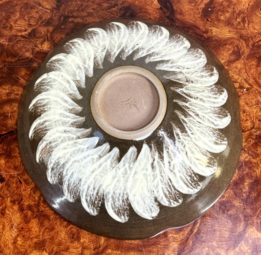 現川焼 十三代 横石臥牛 菓子器 共箱 長崎県無形文化財指定 WWTT418