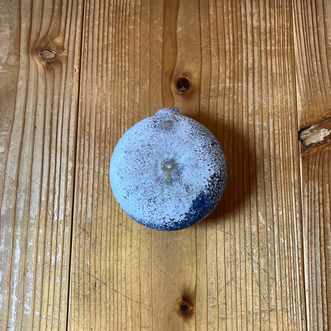 橋村野美知　硝子　ガラス　壁掛花入　一点もの　アート