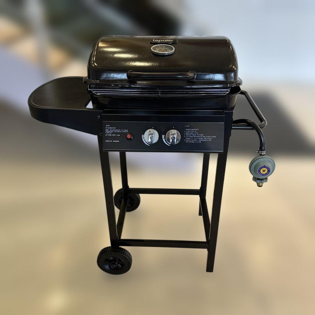 lepaier ガスグリル 2バーナー 温度計付き