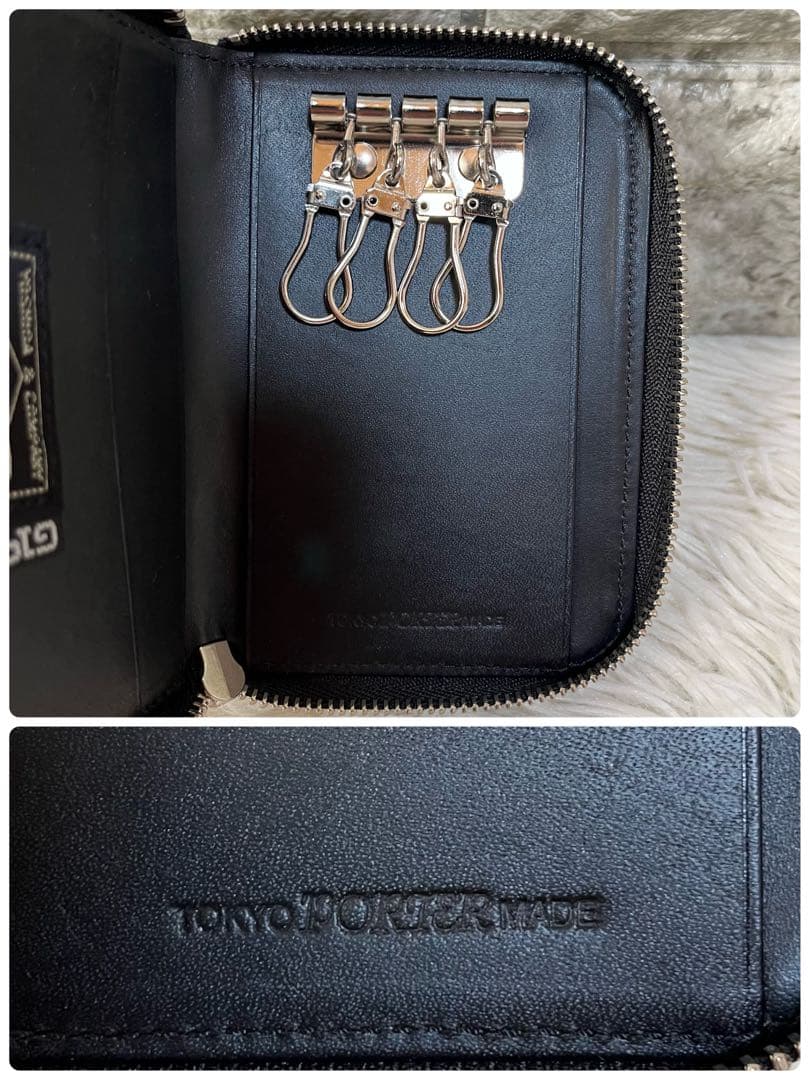 【新品未使用】希少　ポーター×ギャラリー1950 クロコ型押し　4連キーケース