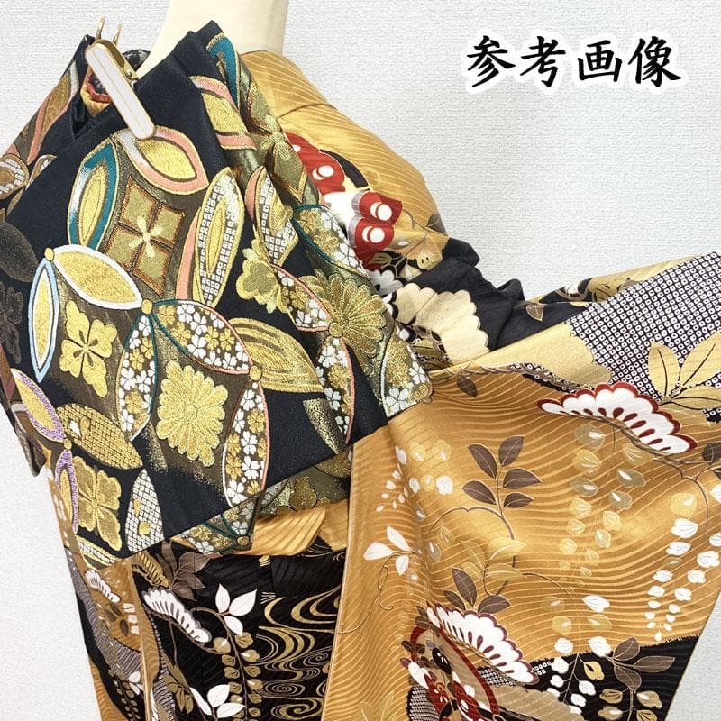 504z12,408y2,小物類,503uu5,レース半衿☆振袖 金駒刺繍