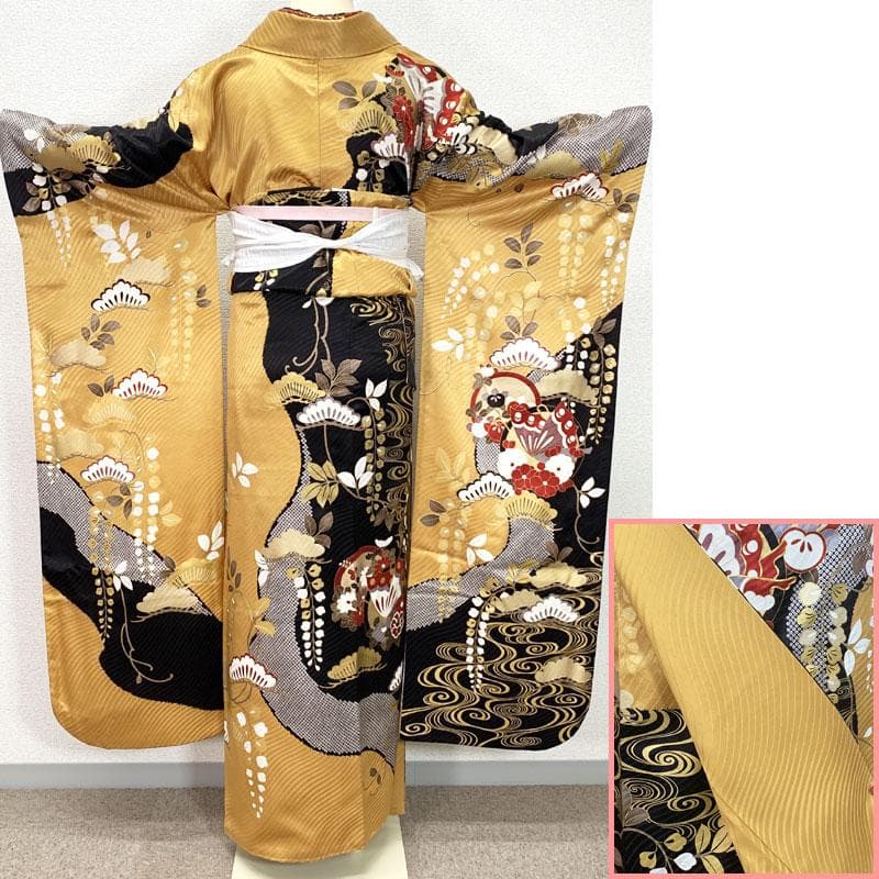 504z12,408y2,小物類,503uu5,レース半衿☆振袖 金駒刺繍