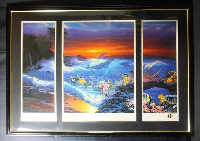 《引取限定》ラッセン　直筆サイン『シー ビジョン』手描きリマーク付 1127G