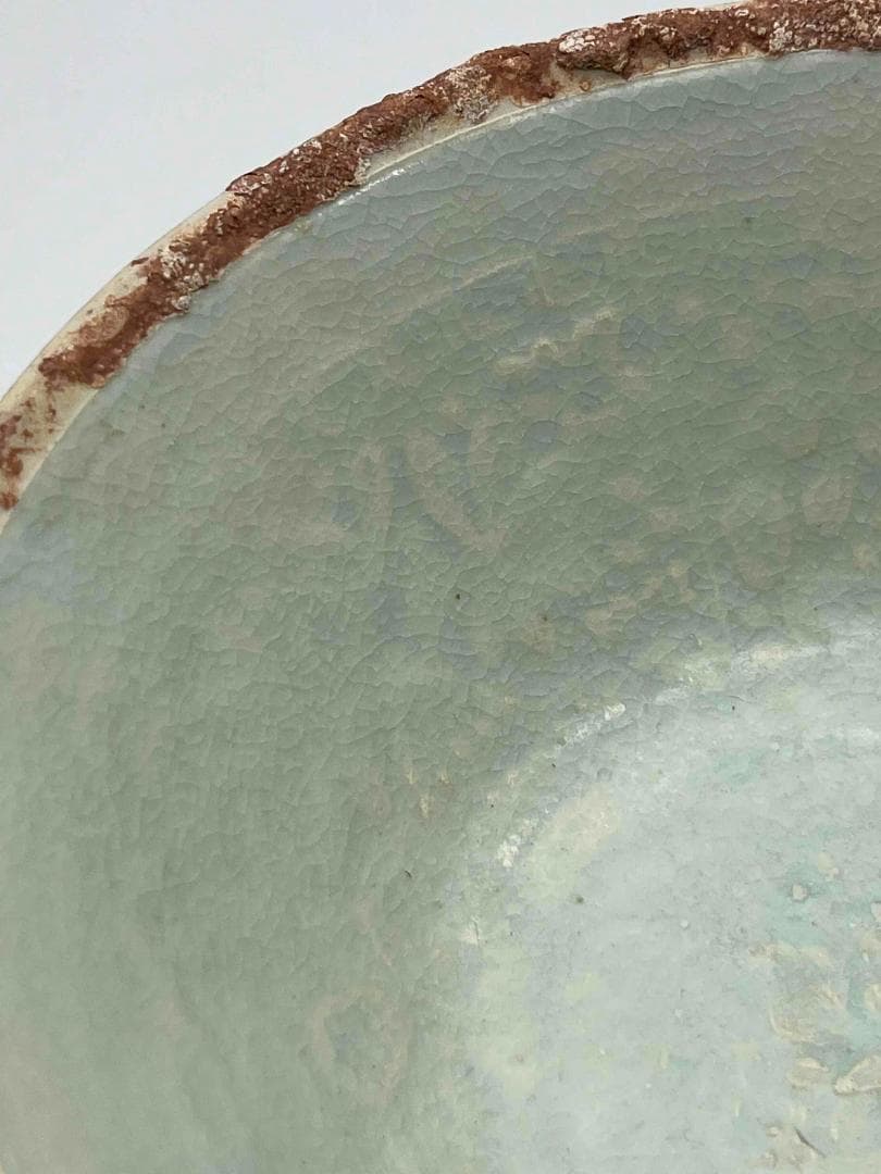 北宋時代　青白磁刻花唐子唐草文鉢　茶碗　影青　景徳鎮　唐物(D-77)