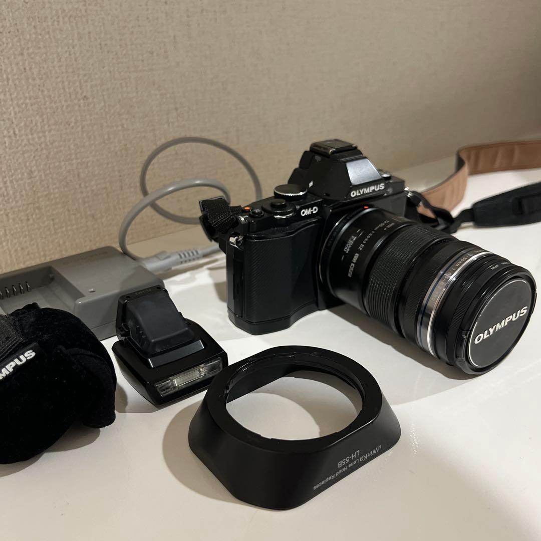 【動作確認済】オリンパス OM-D EM-5 ボディ＋付属品+ホルダー