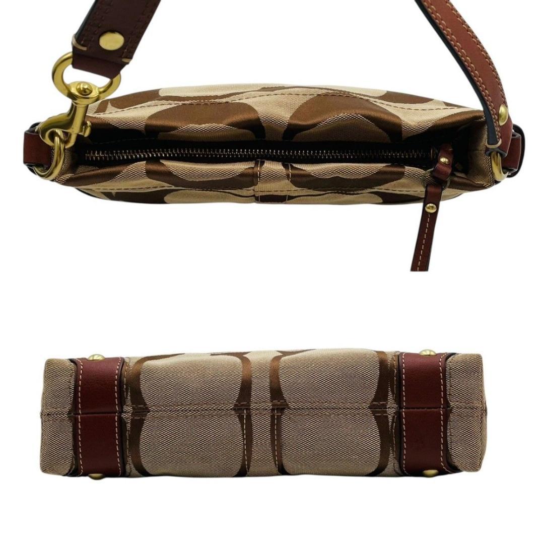 美品 コーチ ショルダーバッグ ワンショルダー キャンバス ブラウン 10730