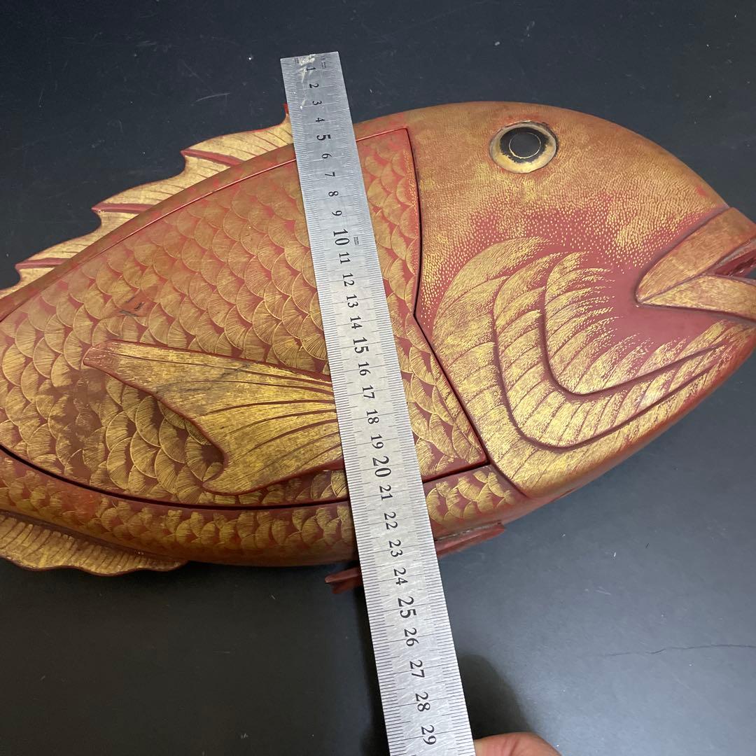 時代物　特大　木製　鯛菓子器　刺身盛り