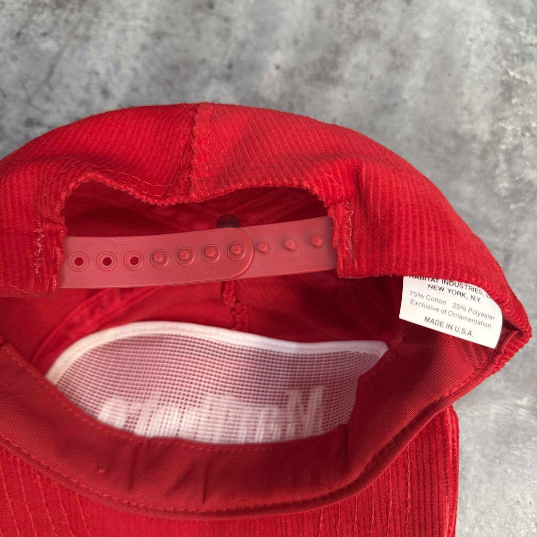 80s USA製　Marlboro コーデュロイキャップ 赤