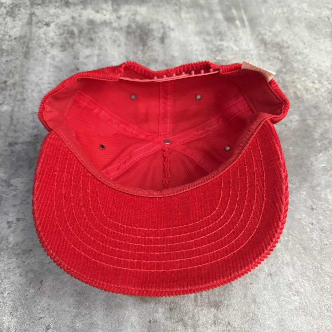 80s USA製　Marlboro コーデュロイキャップ 赤