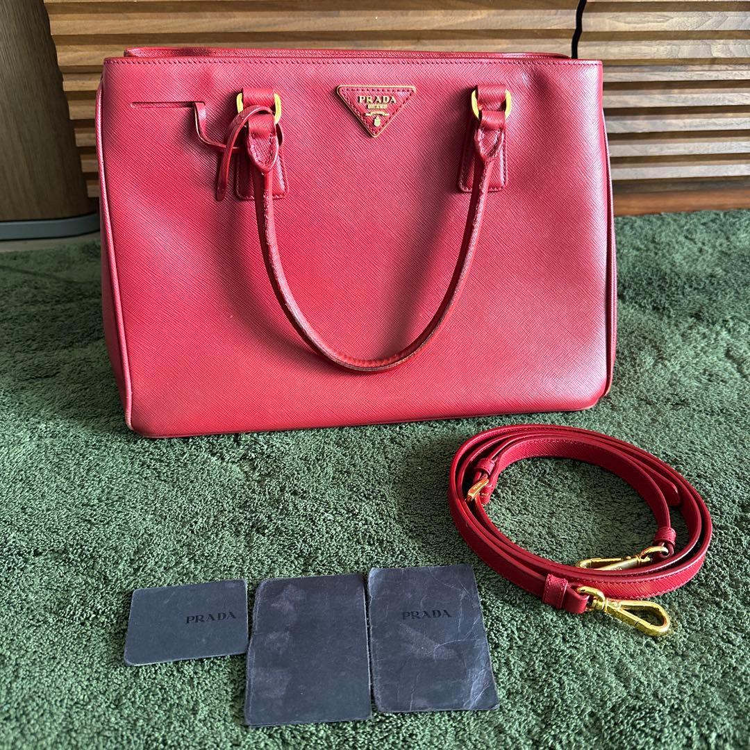 PRADA プラダ 1BG264 サフィアーノルクス ガレリア トートバッグ