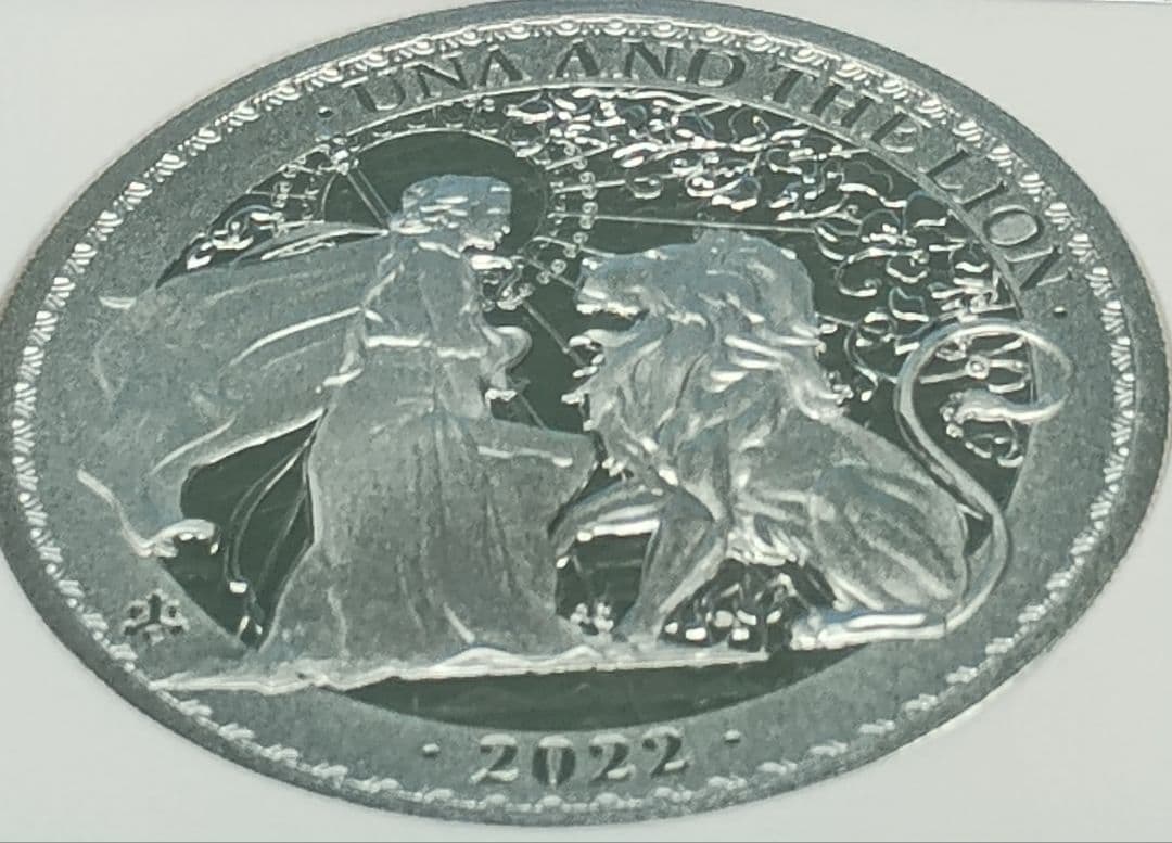 2022 セントヘレナ ウナライオン 2oz プルーフ銀貨 NGC PF70UC