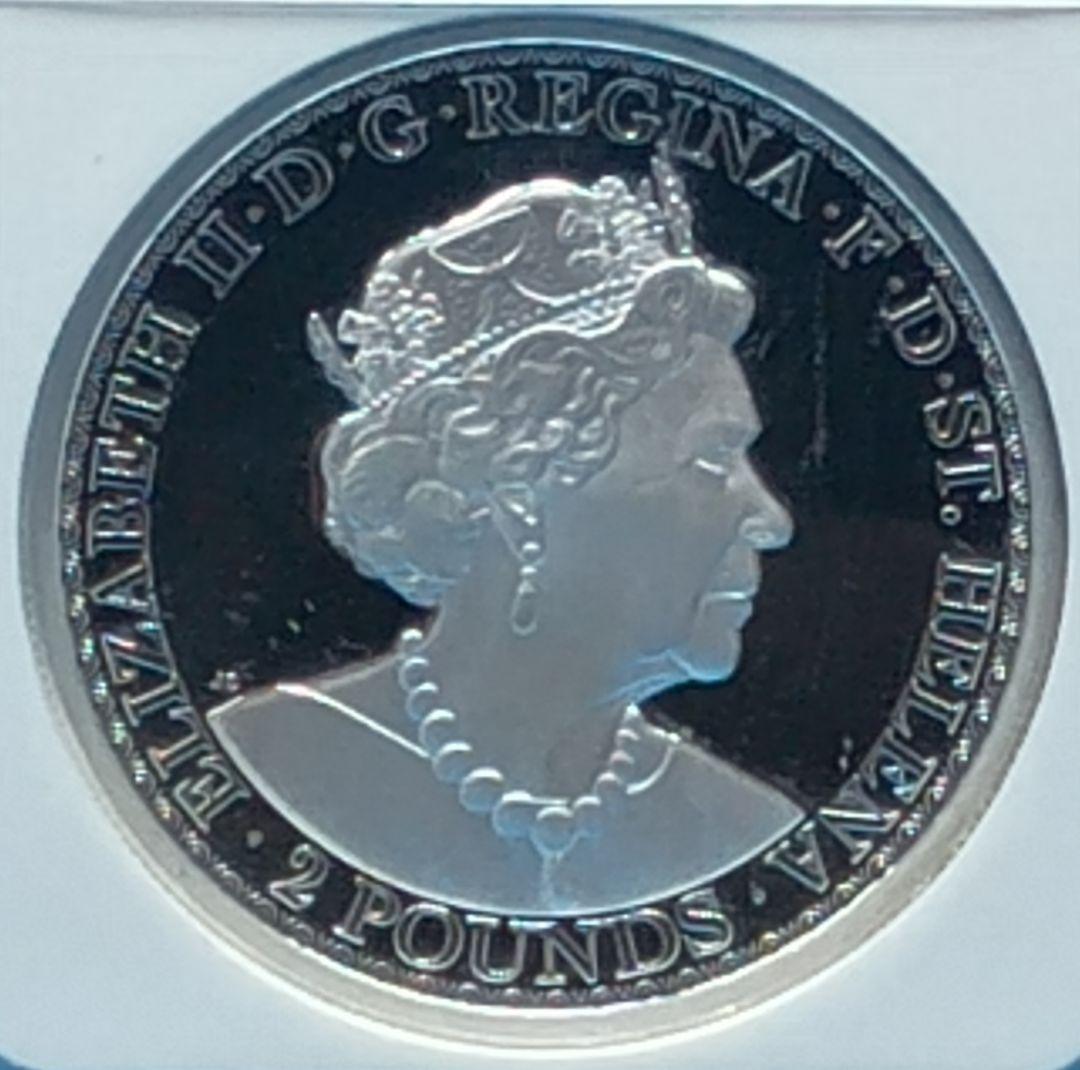 2022 セントヘレナ ウナライオン 2oz プルーフ銀貨 NGC PF70UC