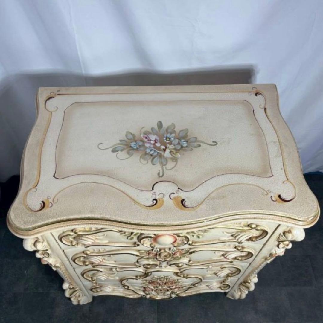 ロ*ズ様 ロココ調 チェスト 4段 洋タンス アンティーク調 家具