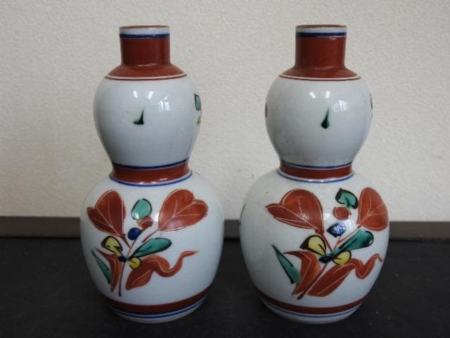 北出塔次郎　色絵酒瓶　共箱　M1508