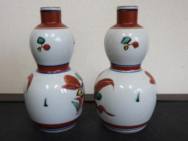 北出塔次郎　色絵酒瓶　共箱　M1508