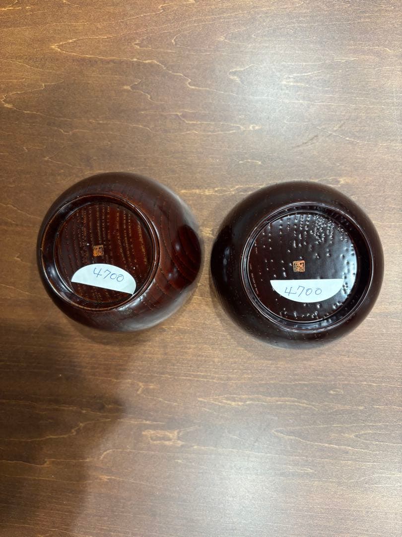 漆　お椀　赤茶色　2つセット