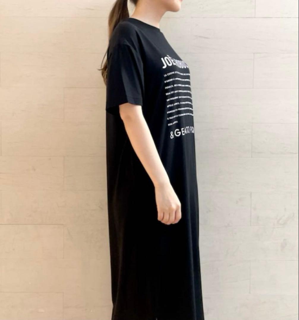 ジェラートピケ　接触冷感　ROBUCHON レーヨンロゴワンピース　ロブション