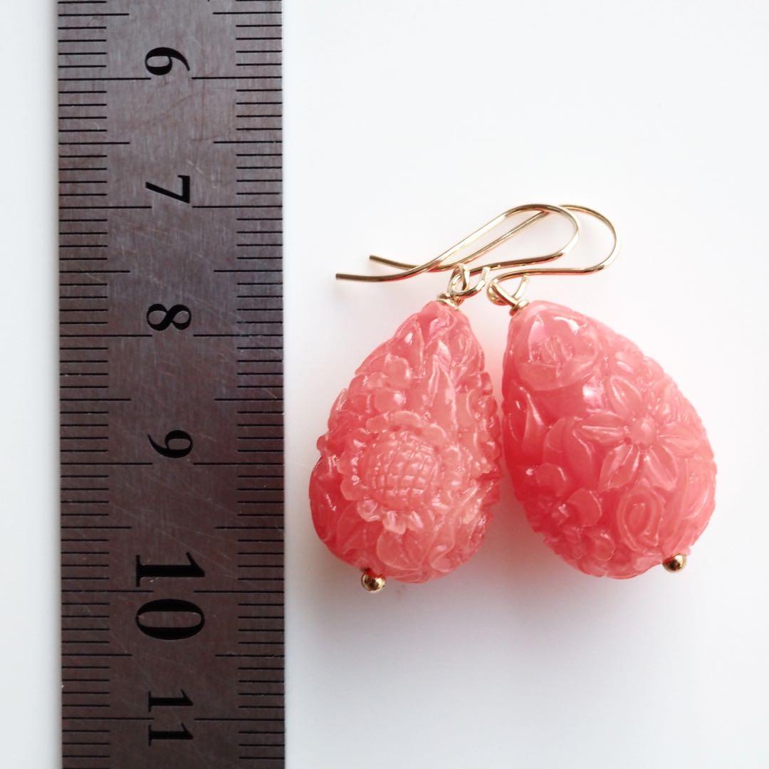 【ほぅ】＊SALE＊彫刻ドロップシェル大粒イヤリング