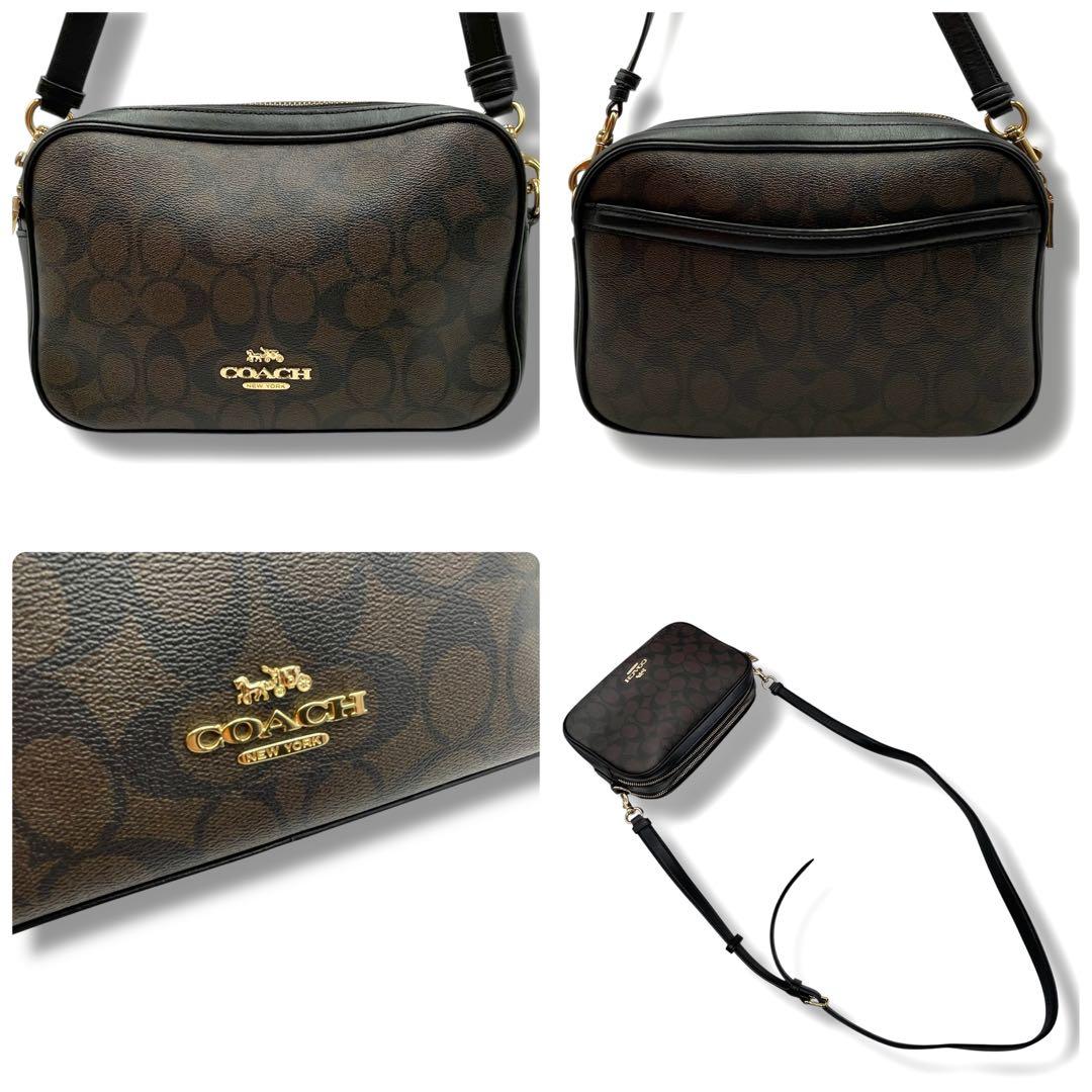 極美品 コーチ 2way Wファスナー カメラバッグ ショルダーバッグ 斜め掛け