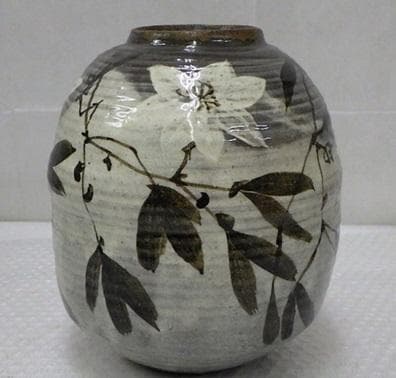 人間国宝 田村耕一 作『鉄線文 花瓶』箱無 師 富本憲吉 検索 加藤土師萌