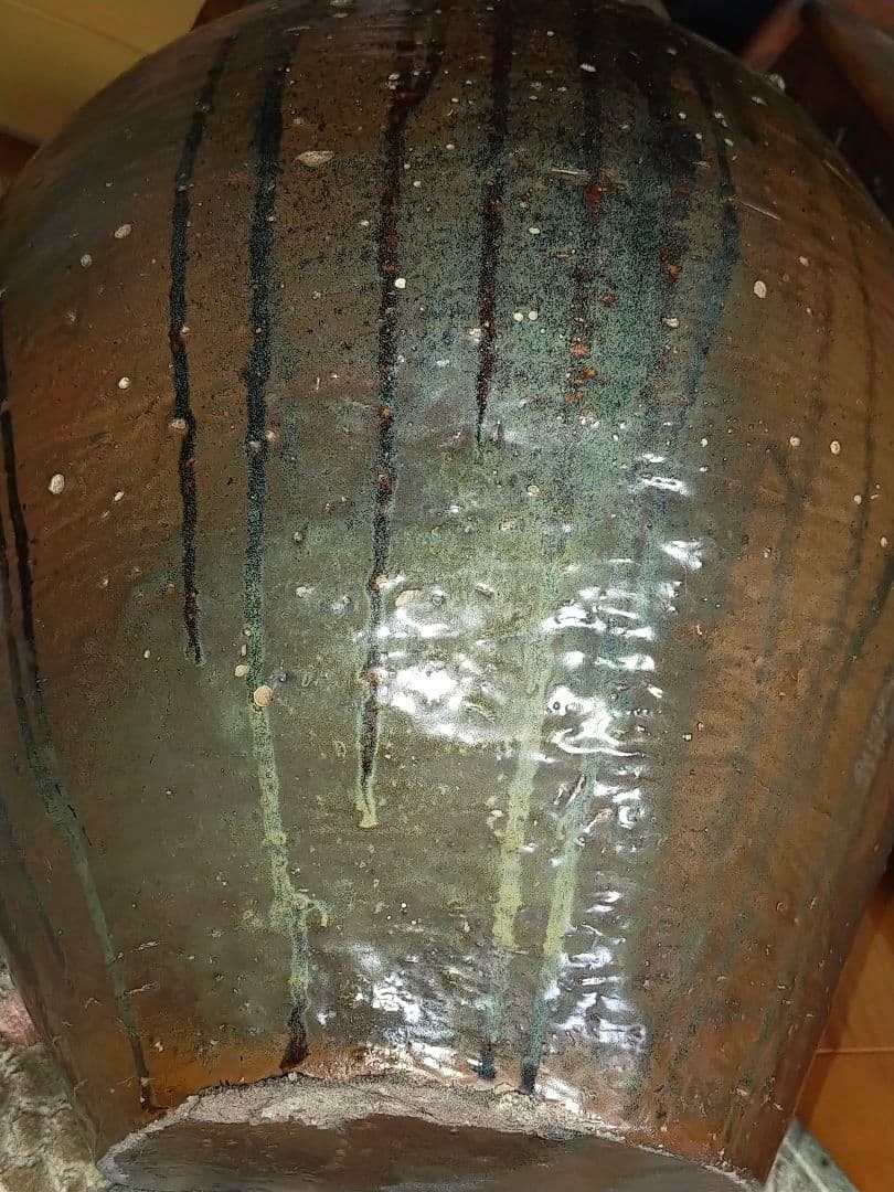 ♥古瀬戸　三耳壺　壷　４７３ｍｍ　花瓶　骨董　古玩　中国