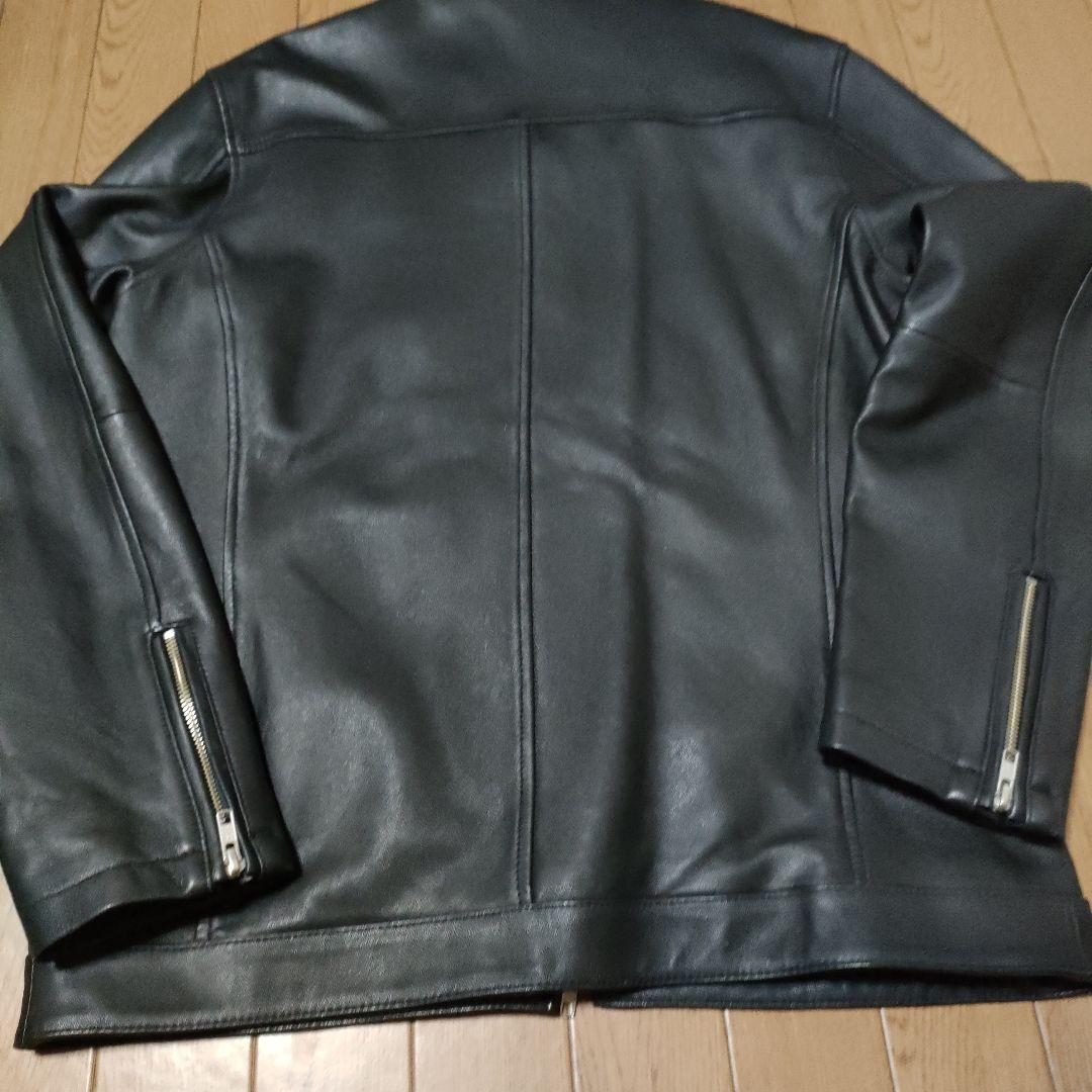 黒レザーシングルライダースジャケット　ユナイテッドアローズ、ラム革