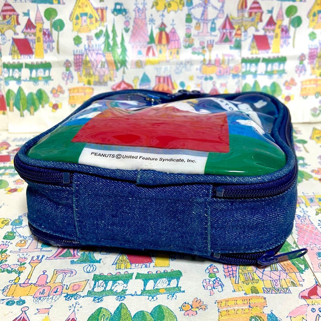 d*7様 平成レトロ スヌーピー ドッグハウス デニム CDケース ビニールポー