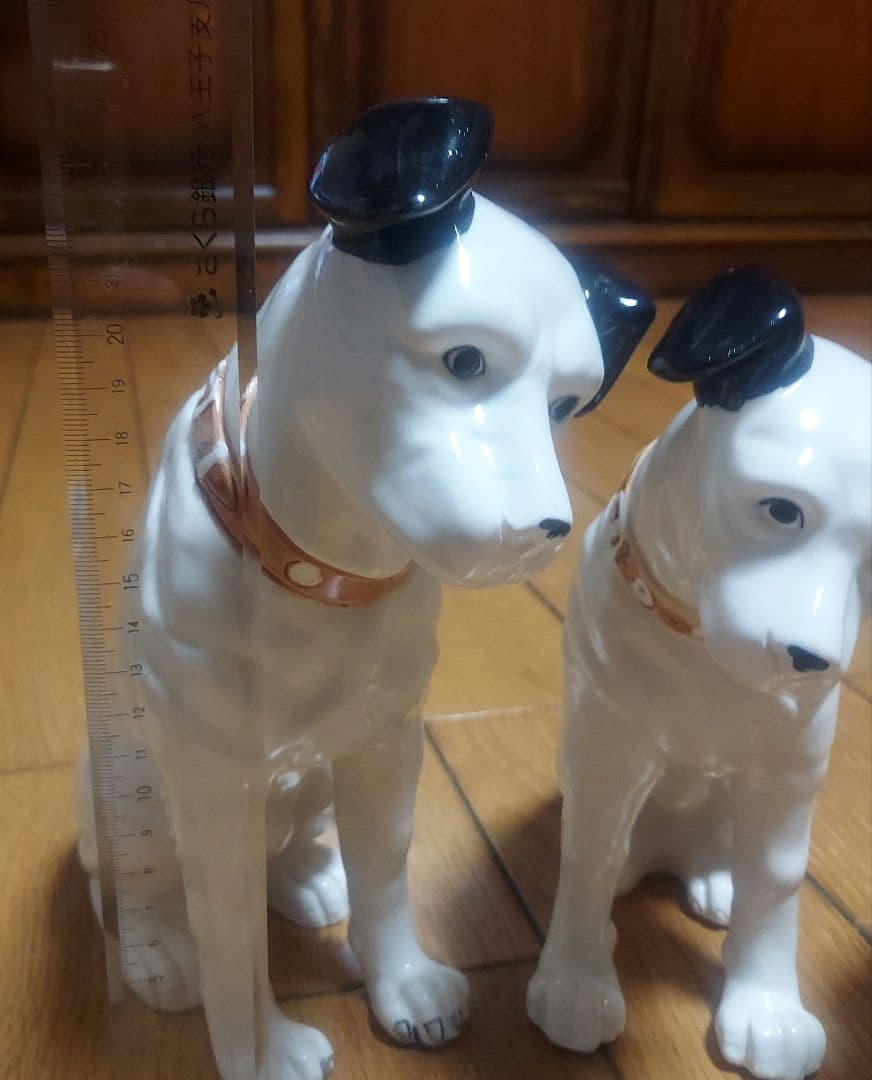 昭和レトロ　ビクター犬　ニッパー君　Victor　陶器　置物　4体