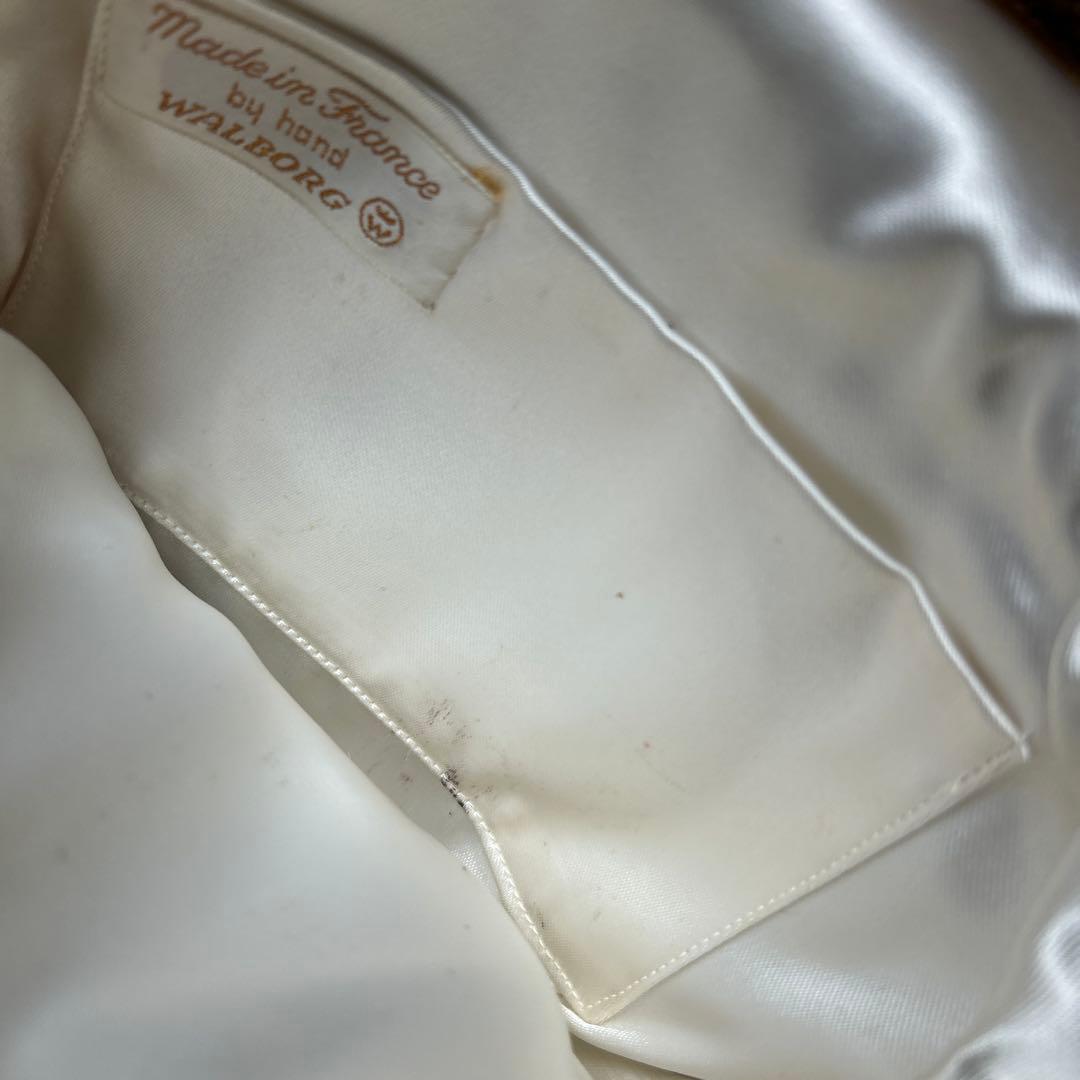 ヴィンテージ　フランス　ハンドメイド　ビーズバッグ　がま口　パーティーバッグ