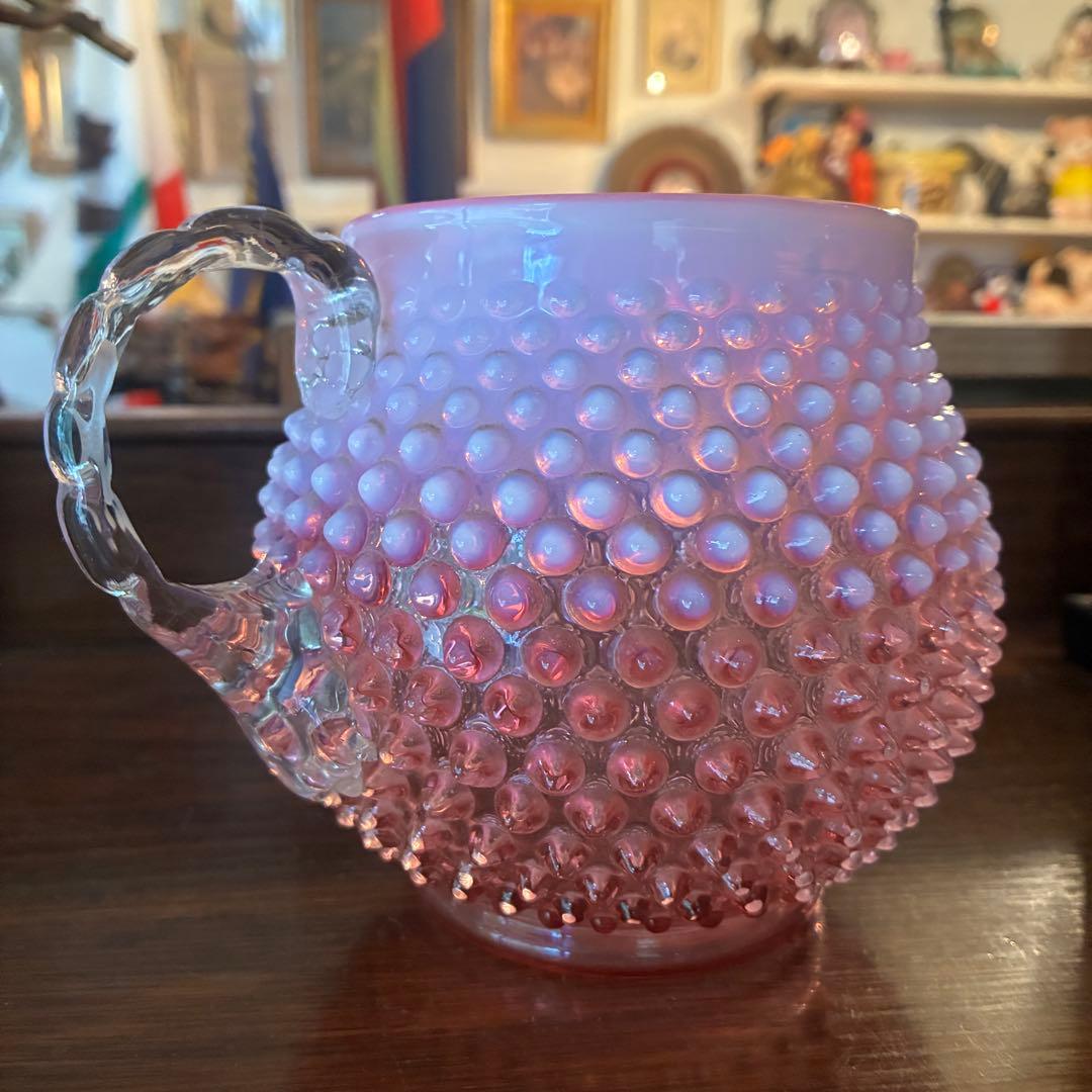 50s〜オールドフェントンFentonクランベリーオパールセントUSアンティーク