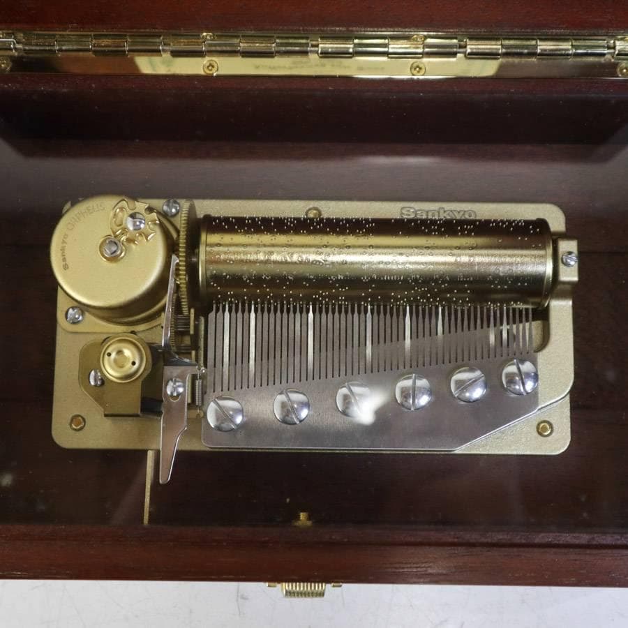 音出し確認済 オルフェウス マホガニー無垢 高級オルゴール 美しく青きドナウ