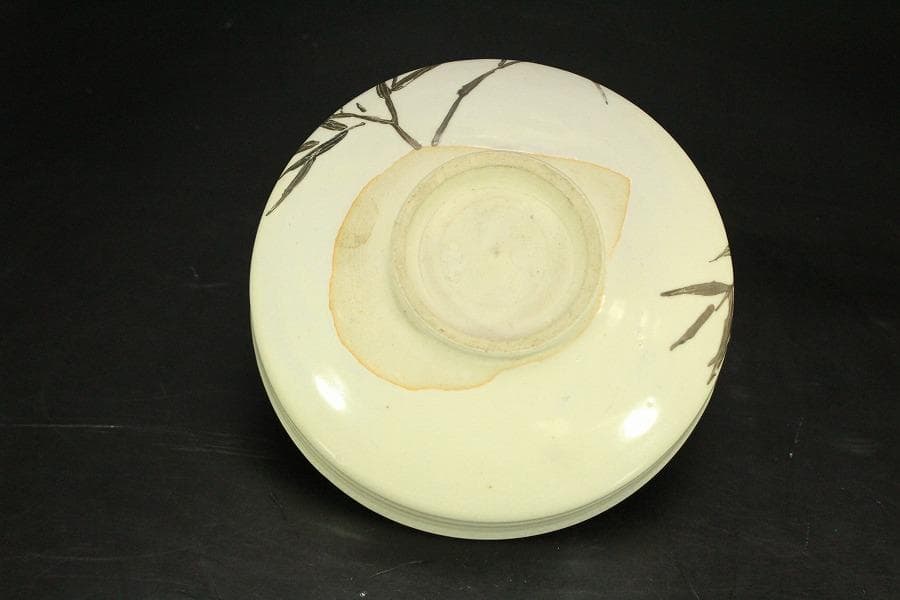 茶道具 真葛香斎造 笹絵 平茶碗 共箱(BB505)