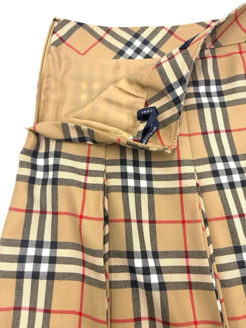 美品✨️王道✨️バーバリーロンドン プリーツスカート ノバチェック ウール M